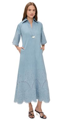 Zimmermann Daylight Denim Midi Dress Ice Storm 2