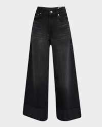 Sofie High-Rise Wide-Leg Ankle Cuff Jeans