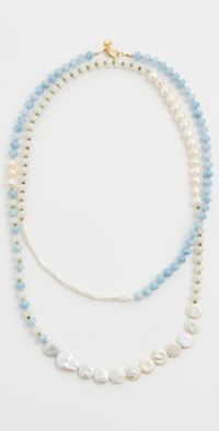 MAYAMAR Blue Beaded Wrap Necklace Blue One Size