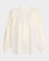 Elaine High-Neck Lace Top