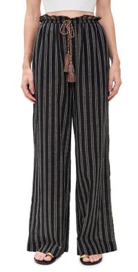 Ulla Johnson Josephine Coverup Pants Noir Stripe L