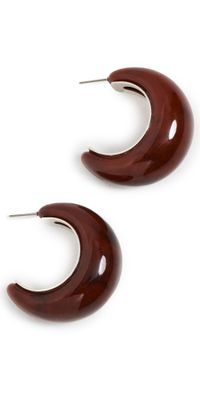 Ronny Kobo Sardonyx Hoops Silver One Size