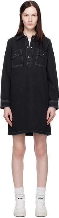 A.P.C. Black Mia Denim Minidress