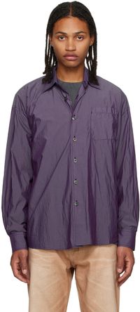 OUR LEGACY Purple Borrowed Shirt