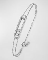 MOVE DIAMOND PAVE BRACELET, WHITE GOLD