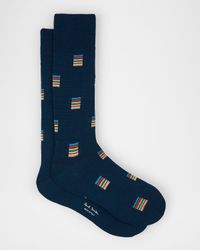 Men's Jonas Signature Stripe Block Crew Socks