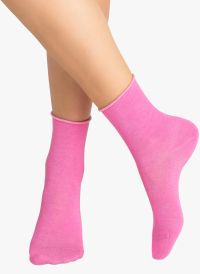 Bleuforet - Chaussettes en coton stretch - Taille 39/41 - Rose