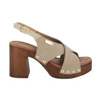 Les Tropeziennes Par M.belarbi - Sandales à talon cuir par m.belarbi penn - Taille 40 - Marron