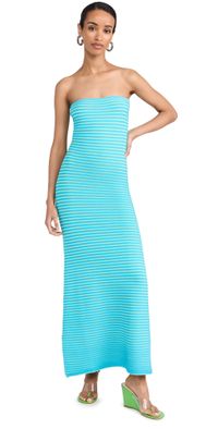The Wolf Gang Sunmor Knit Maxi Dress Aqua L