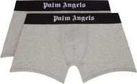 Palm Angels Two-Pack Gray 'Palm Angels' Boxer Briefs