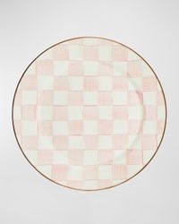 Rosy Check Enamel Charger Plate