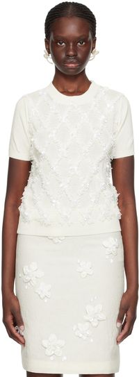 SHUSHU/TONG White Sequinned T-Shirt