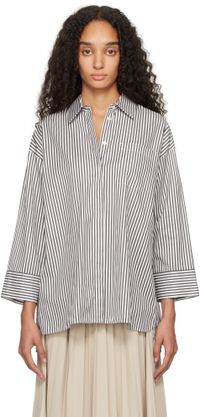Max Mara Chemise Fano blanc et noir - 'S