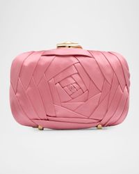 Rose Vivier Sculptural Satin Clutch Bag