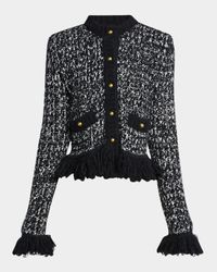 Fringe Button-Front Cardigan