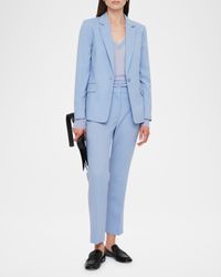 Marty Single-Button Crepe Jacket