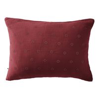 L'effet Papillon - Taie d'oreiller percale de coton - Taille 60x60 cm - Rouge
