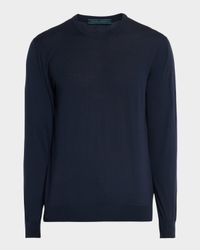 Men's 14 Micron Wool Crewneck Sweater