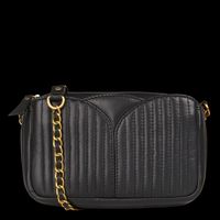 Sessun - Sac bandoulière en cuir de chèvre - Taille Unique - Noir