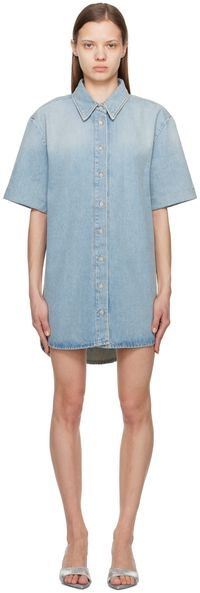 Loulou Studio Blue Sant Minidress