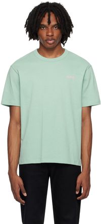 A.P.C. Green Flocked T-Shirt