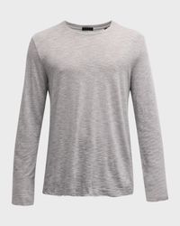 Men's Long-Sleeve Destroyed Cotton T-Shirt