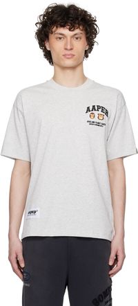 AAPE by A Bathing Ape Gray 'AAPER' Logo Short Sleeve T-shirt