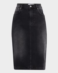 Knee-Length Denim Skirt