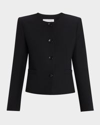 Single-Breasted Shrunken Jacket