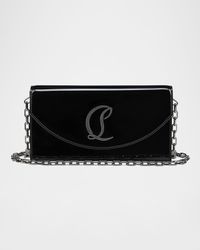 Loubi54 Flap Patent Leather Clutch Bag