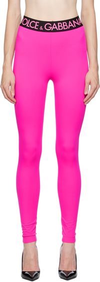 Dolce&Gabbana Pink High-Rise Leggings