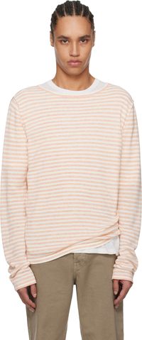The Row Pink & White Lillard Sweater