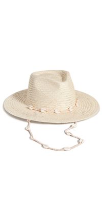 Lack Of Color Seashells Straw Fedora Natural L