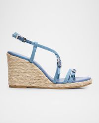Georgie Denim strappy Espadrille Sandals