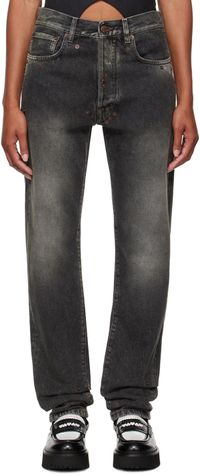 Moschino Black Faded Jeans