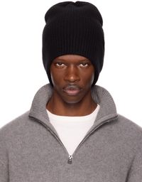 The Elder Statesman Black Watchman Beanie