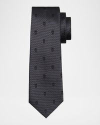 Men's Skull & Polka Dot Tie