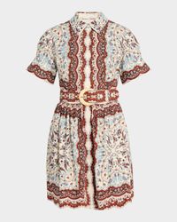 Malena Paisley Mini Shirtdress