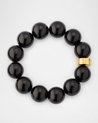 Black Onyx Statement Stretch Bracelet