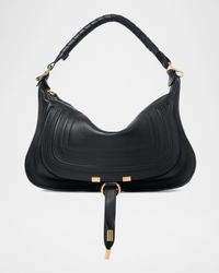 Marcie Medium Saddle Shoulder Bag in Leather