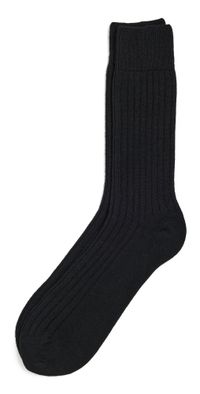 NN07 Wool Cashmere Rib Socks Black One Size
