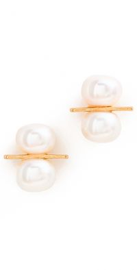 Brinker + Eliza Mallow Studs Pearl One Size