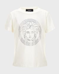 Girl's Medusa & Greca Trim Graphic T-Shirt, Size 4-6