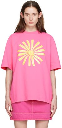 JACQUEMUS Pink 'Le T-Shirt Soleil' T-Shirt