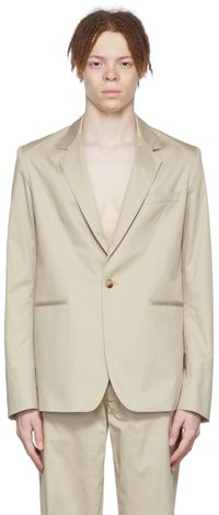 Maryam Nassir Zadeh Khaki Focus Blazer