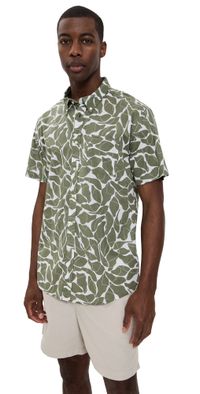 Barbour Barbour Spillroad Short Sleeve Tailored Shirt Light Moss L