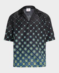 Men's Gradient Monogram Short-Sleeve Shirt