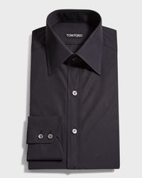 Men's Solid Cotton Dress Shirt