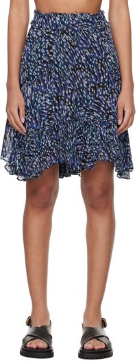 Isabel Marant Etoile Navy Viera Midi Skirt