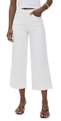Good American Good Waist Cropped Palazzo Jeans White001 16